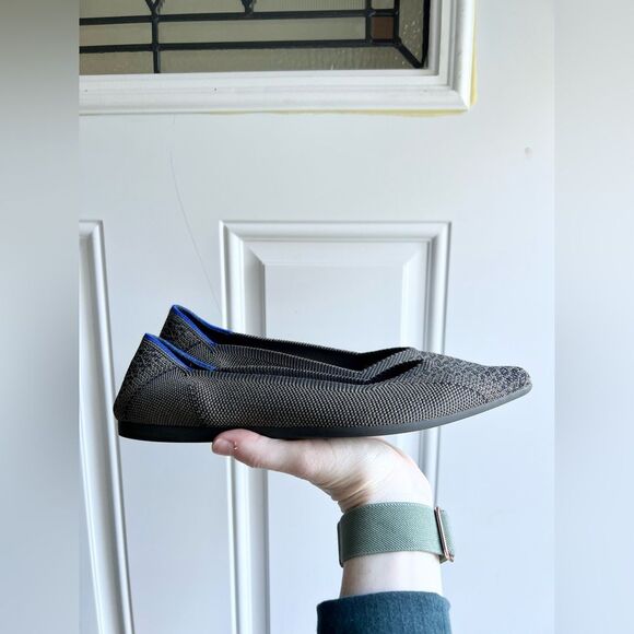 Rothy’s The Point Flats RARE Walnut Python Print - Picture 4 of 9